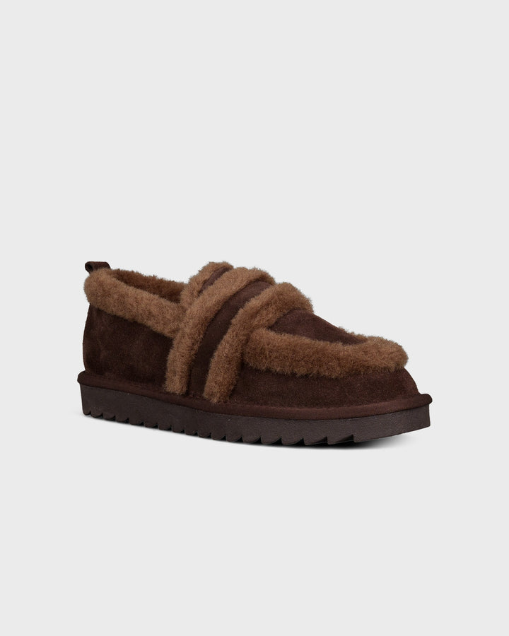Colors of California Schuhe Furry Loafer Chocolate – Bild 2
