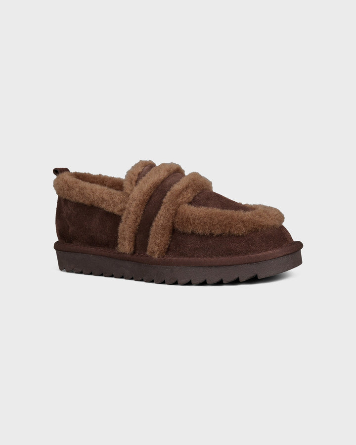 Colors of California Schuhe Furry Loafer Chocolate – Bild 4