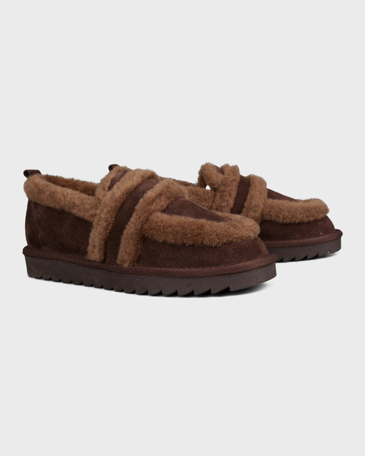 Colors of California Schuhe Furry Loafer Chocolate – Bild 6