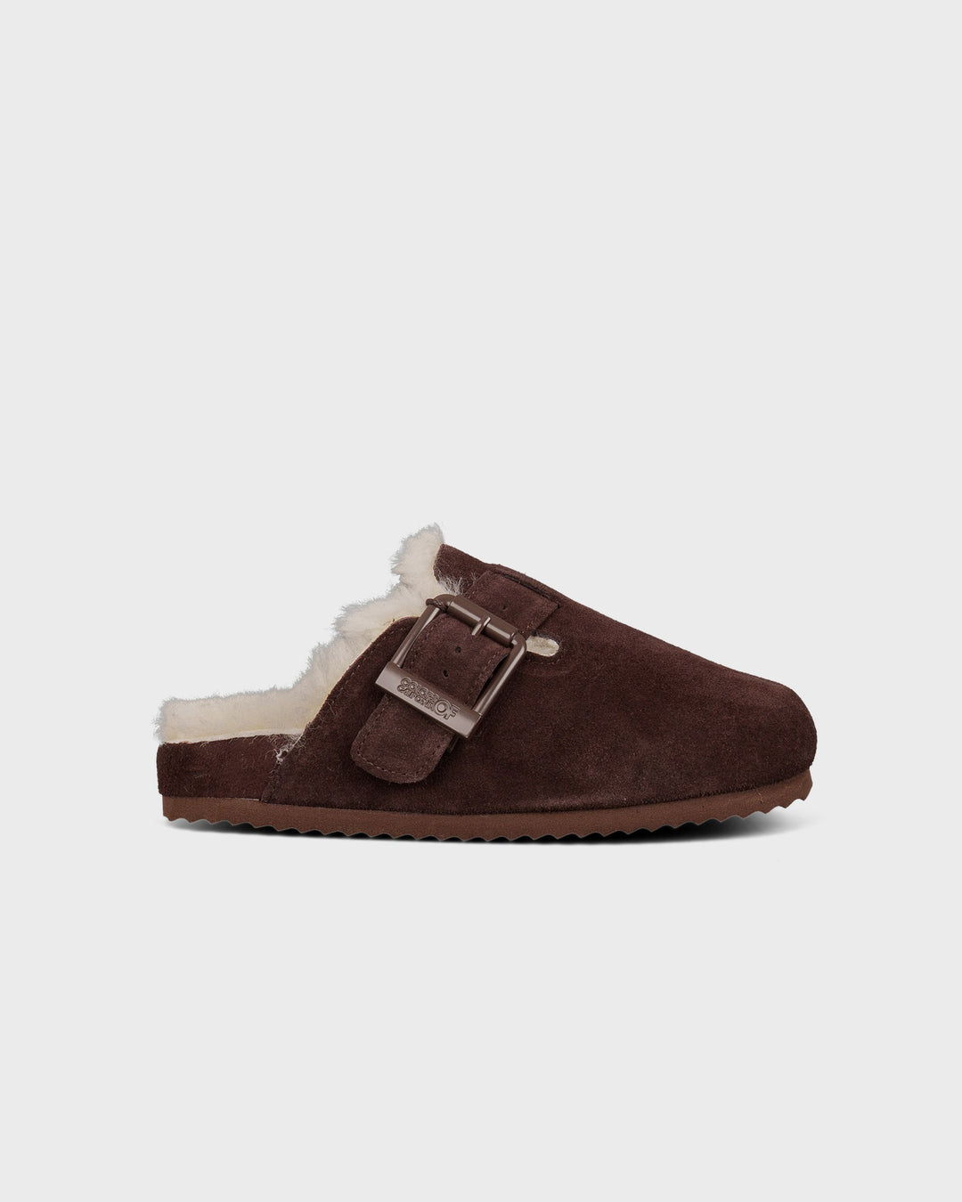 Colors of California Schuhe Furry Sabot Real Sheepskin Chocolate