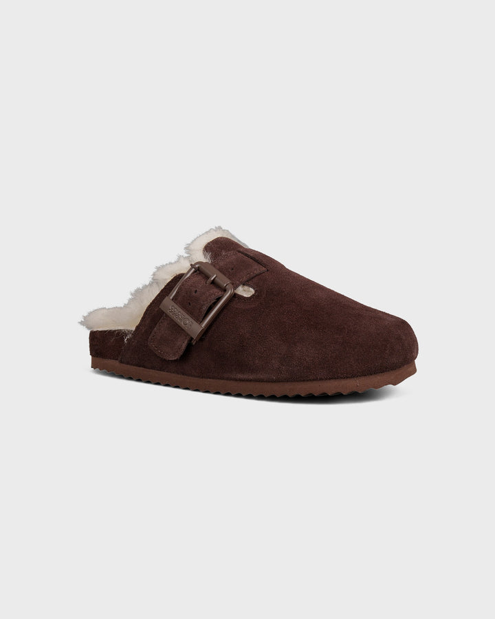 Colors of California Schuhe Furry Sabot Real Sheepskin Chocolate – Bild 4