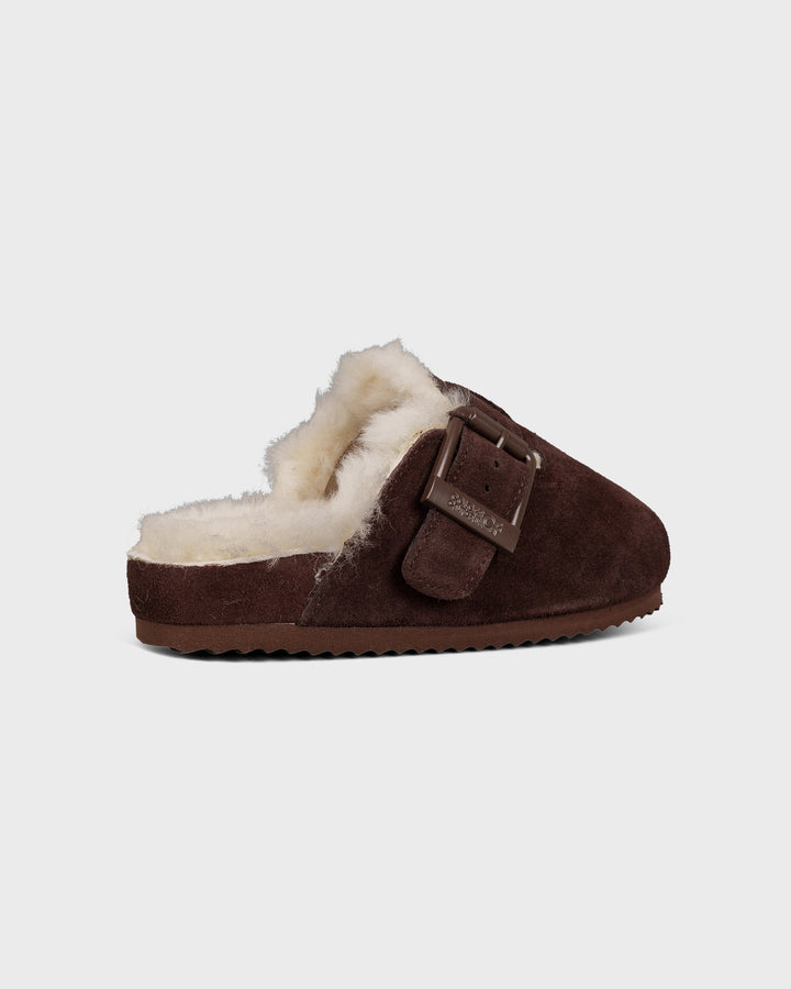 Colors of California Schuhe Furry Sabot Real Sheepskin Chocolate – Bild 5