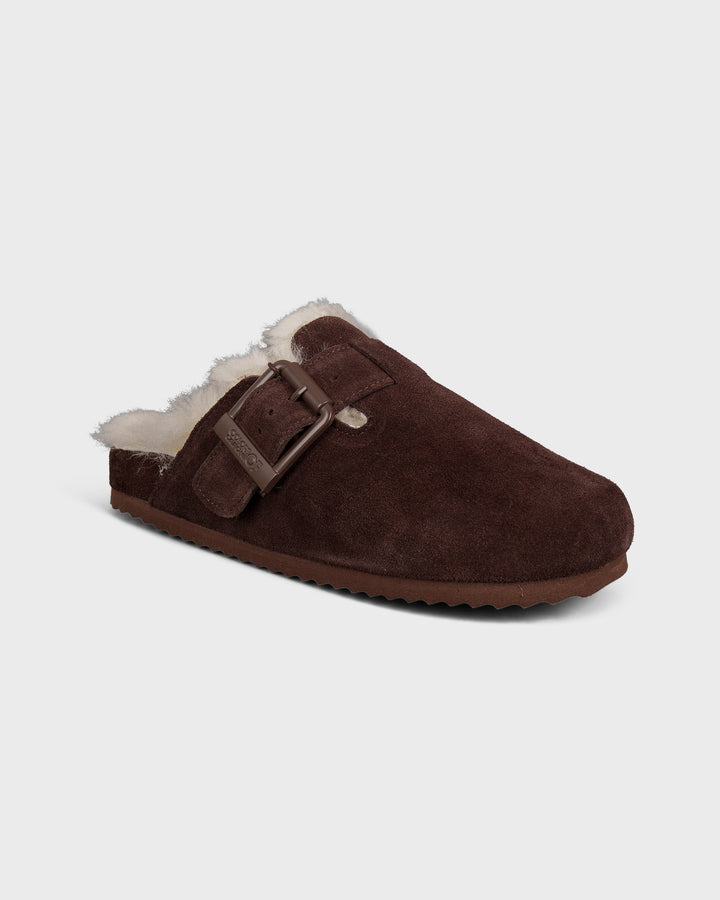 Colors of California Schuhe Furry Sabot Real Sheepskin Chocolate – Bild 6