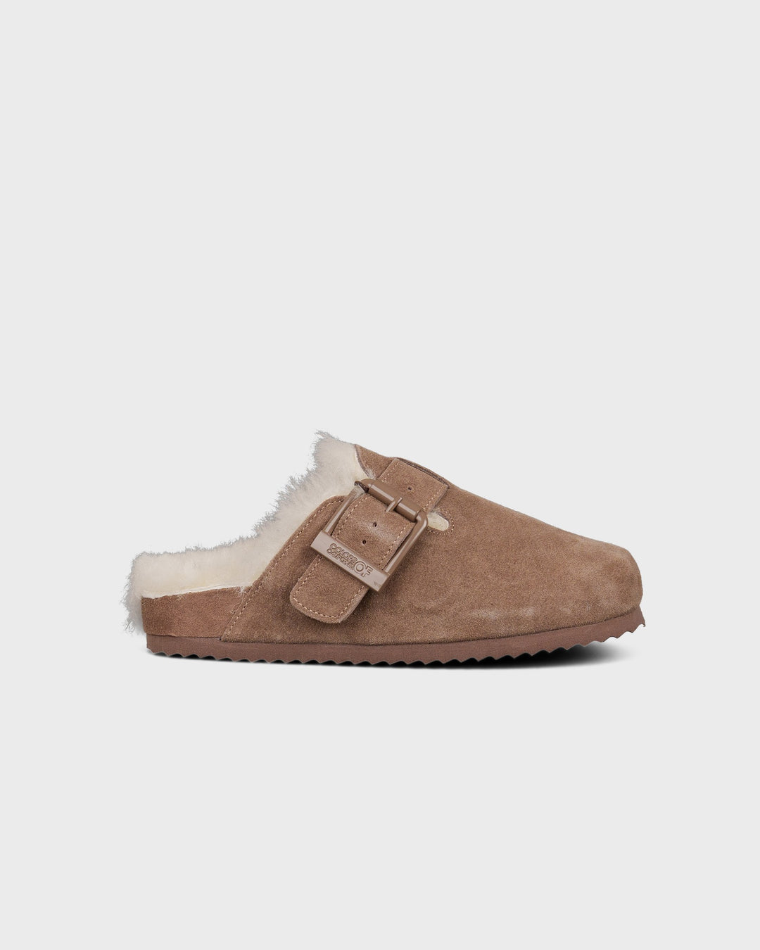 Colors of California Schuhe Furry Sabot Real Sheepskin Taupe