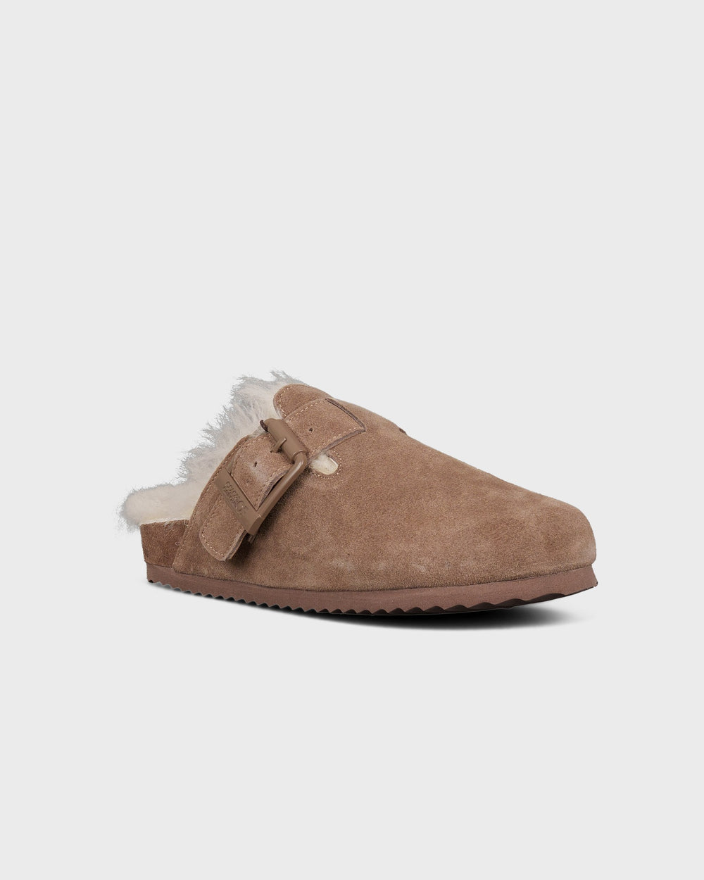 Colors of California Schuhe Furry Sabot Real Sheepskin Taupe – Bild 2