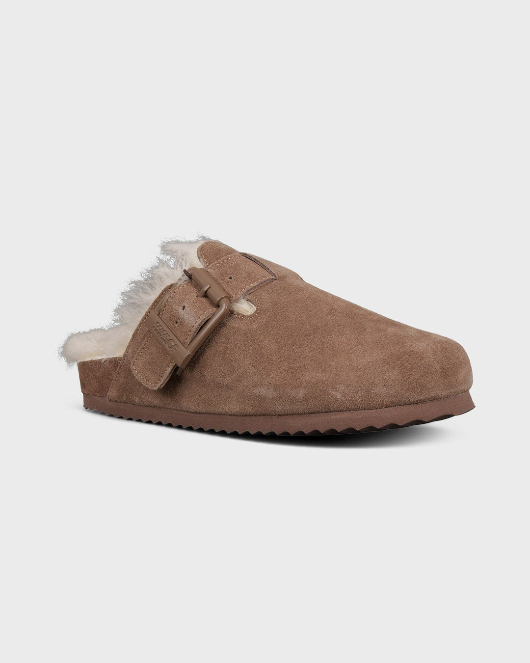 Colors of California Schuhe Furry Sabot Real Sheepskin Taupe – Bild 5