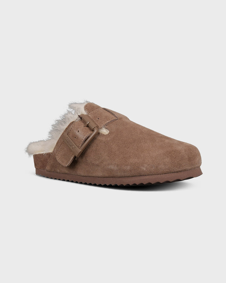Colors of California Schuhe Furry Sabot Real Sheepskin Taupe – Bild 5