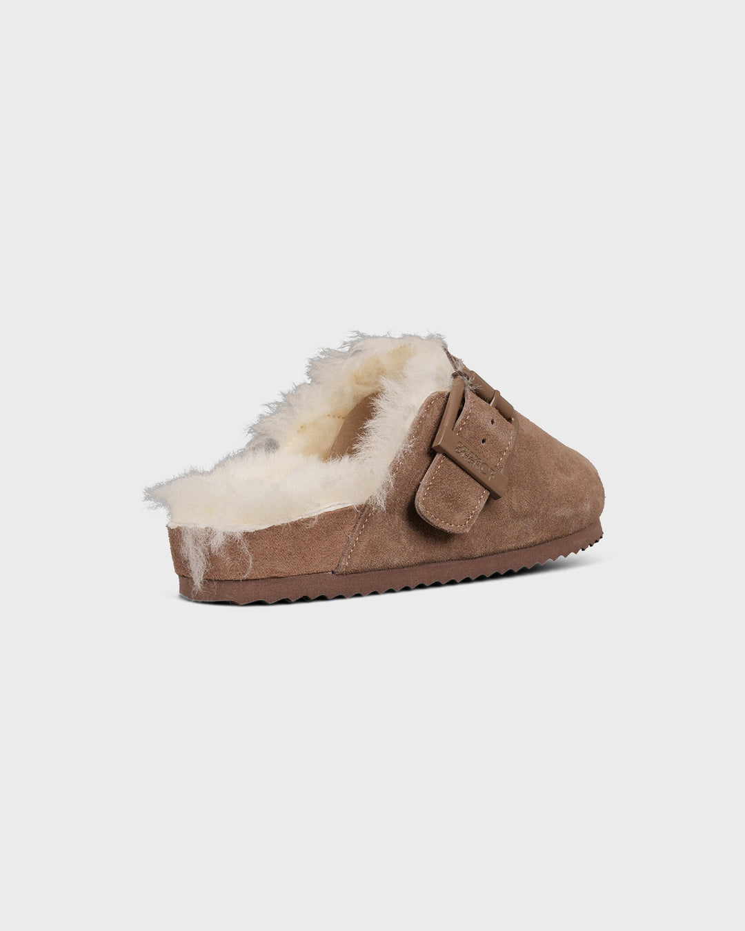 Colors of California Schuhe Furry Sabot Real Sheepskin Taupe – Bild 6