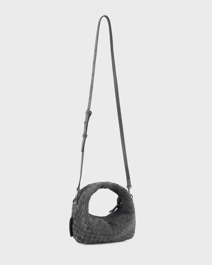Les Visionnaires Handtasche Greta Micro Weave Cozy Asphalte – Bild 2