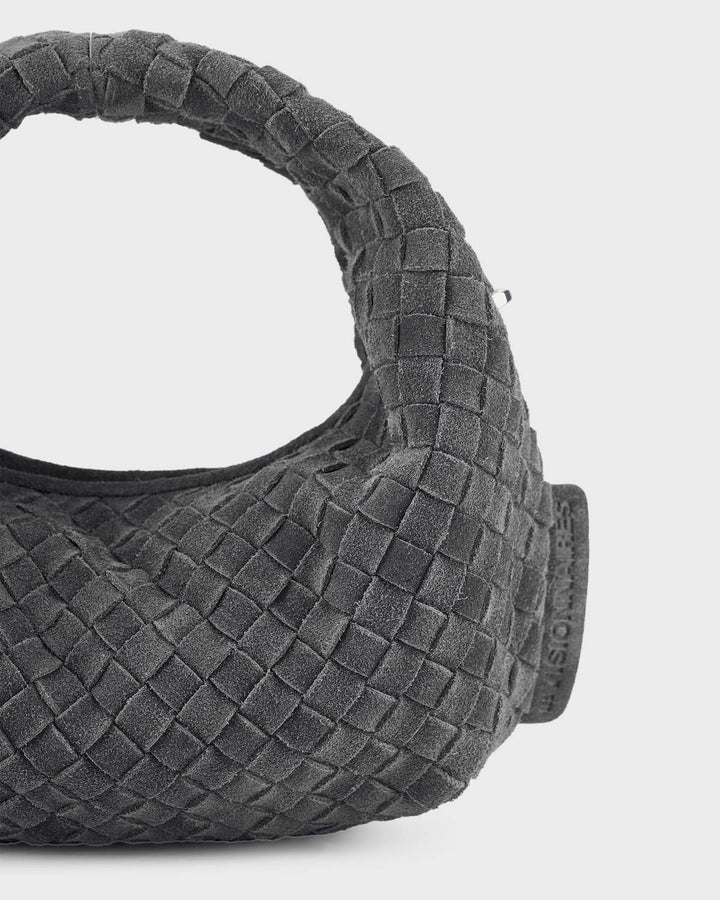 Les Visionnaires Handtasche Greta Micro Weave Cozy Asphalte – Bild 3