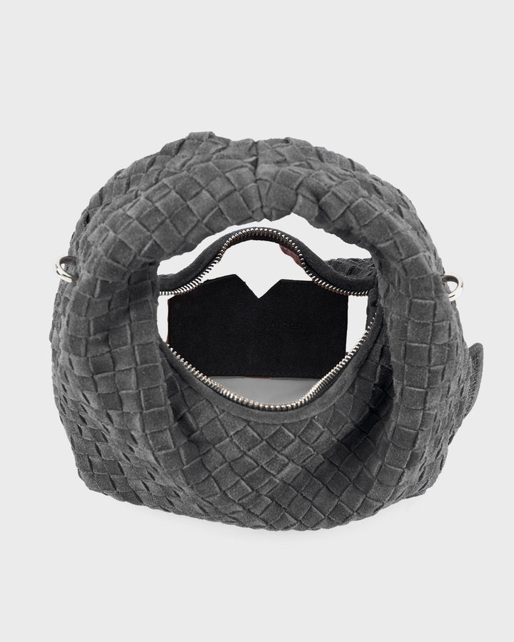 Les Visionnaires Handtasche Greta Micro Weave Cozy Asphalte – Bild 4