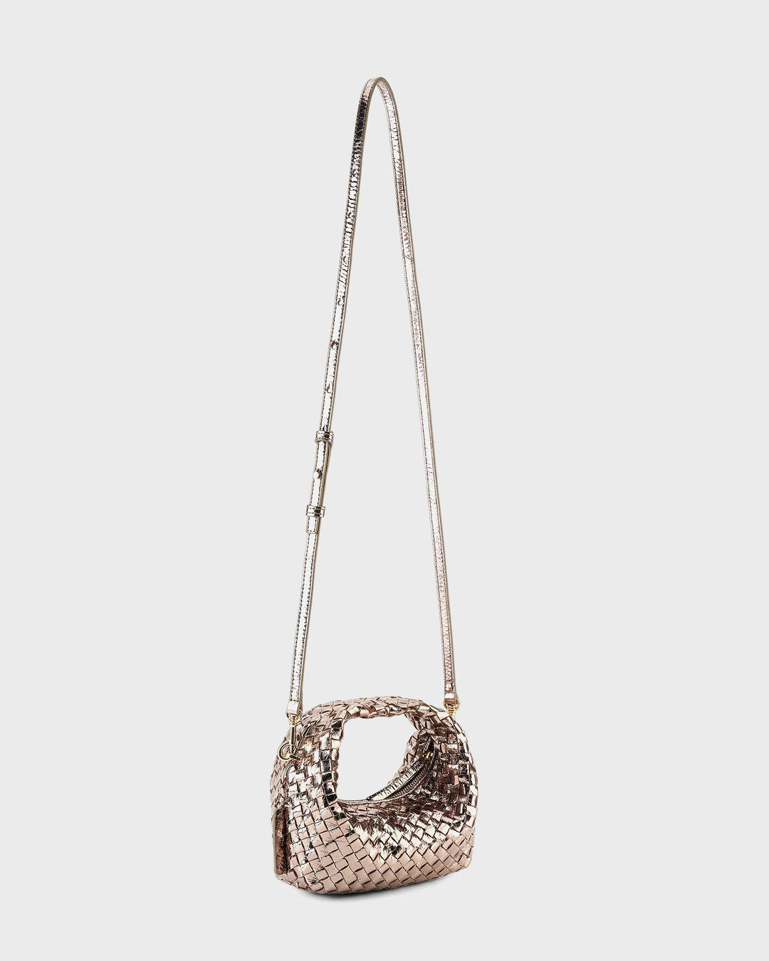 Les Visionnaires Handtasche Greta Micro Weave Metallic Light Bronze – Bild 2