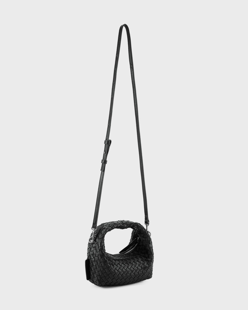 Les Visionnaires Handtasche Greta Micro Weave Silky Black – Bild 2
