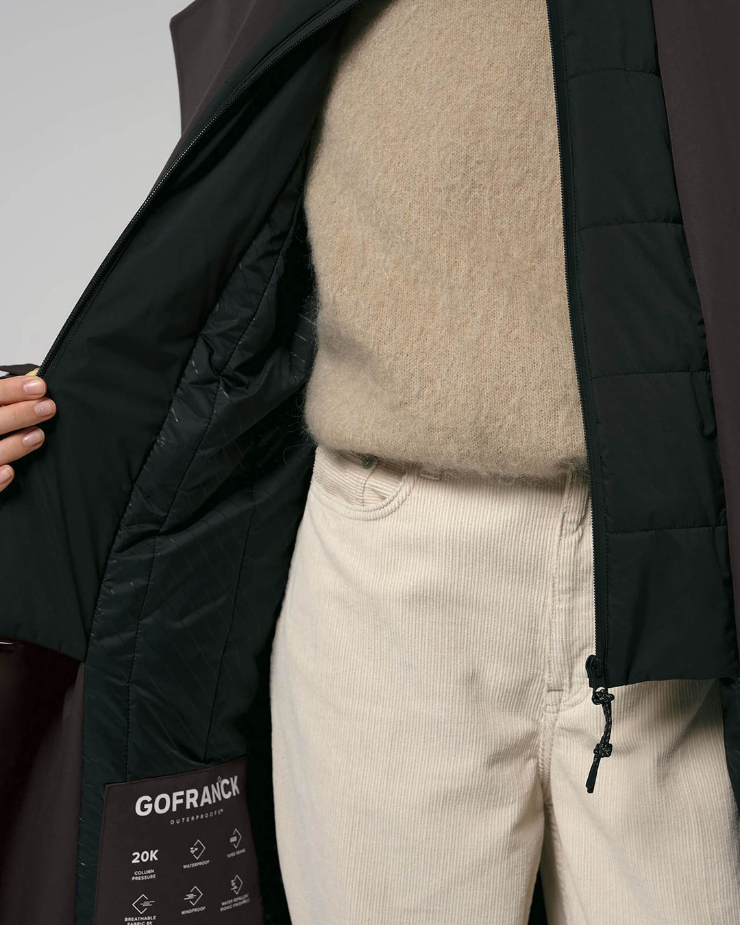 Go Franck Jacke Guthrie Deep Black – Bild 6