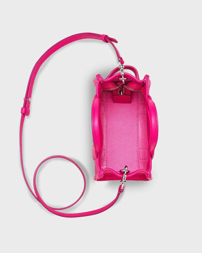 The Leather Crossbody Tote Bag Hot Pink myMEID