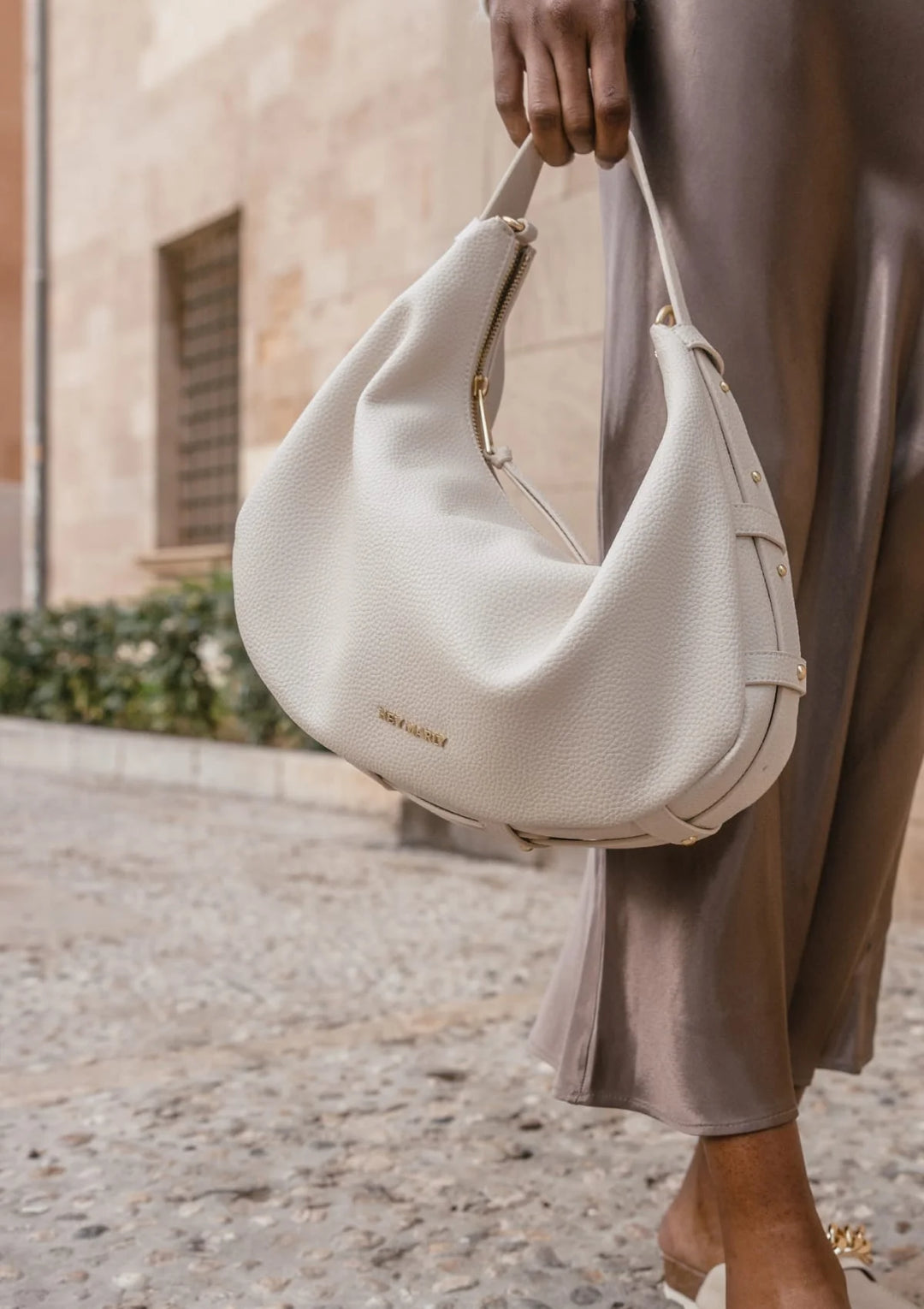 HEY MARLY Lifetime Sister M Crema Handtasche