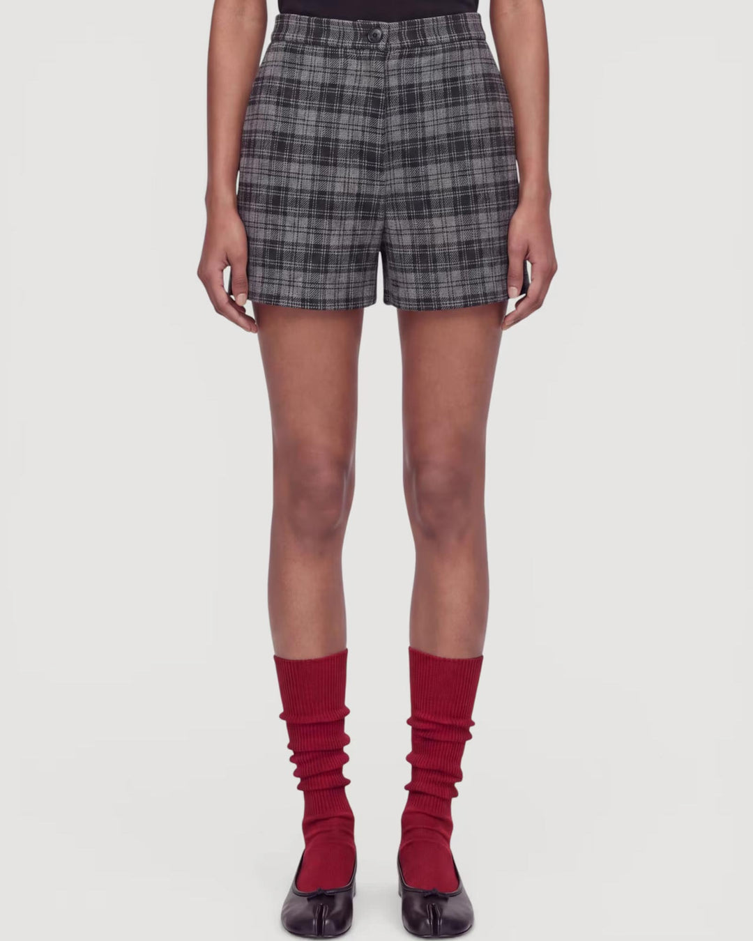 EDITED Shorts Hayden Wool Shorts Grey Check