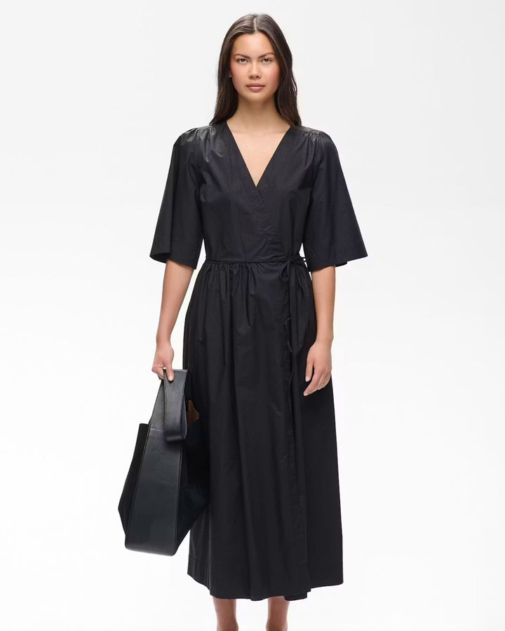 Hazeiw Wrap Dress Black