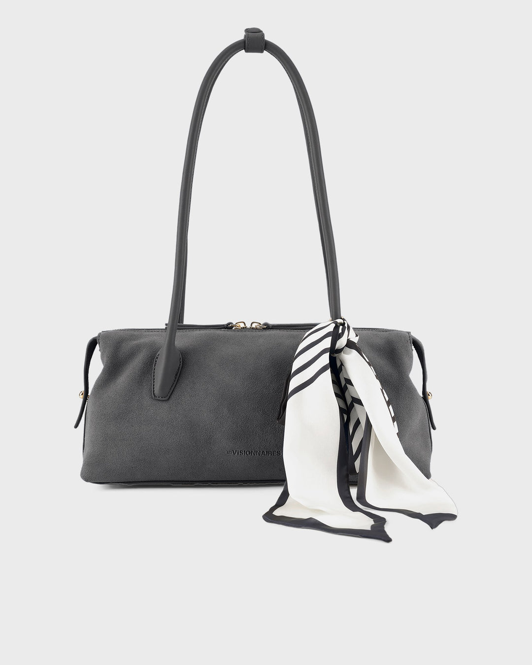 Les Visionnaires Handtasche Hazel Baguette Cozy Scarf Asphalte