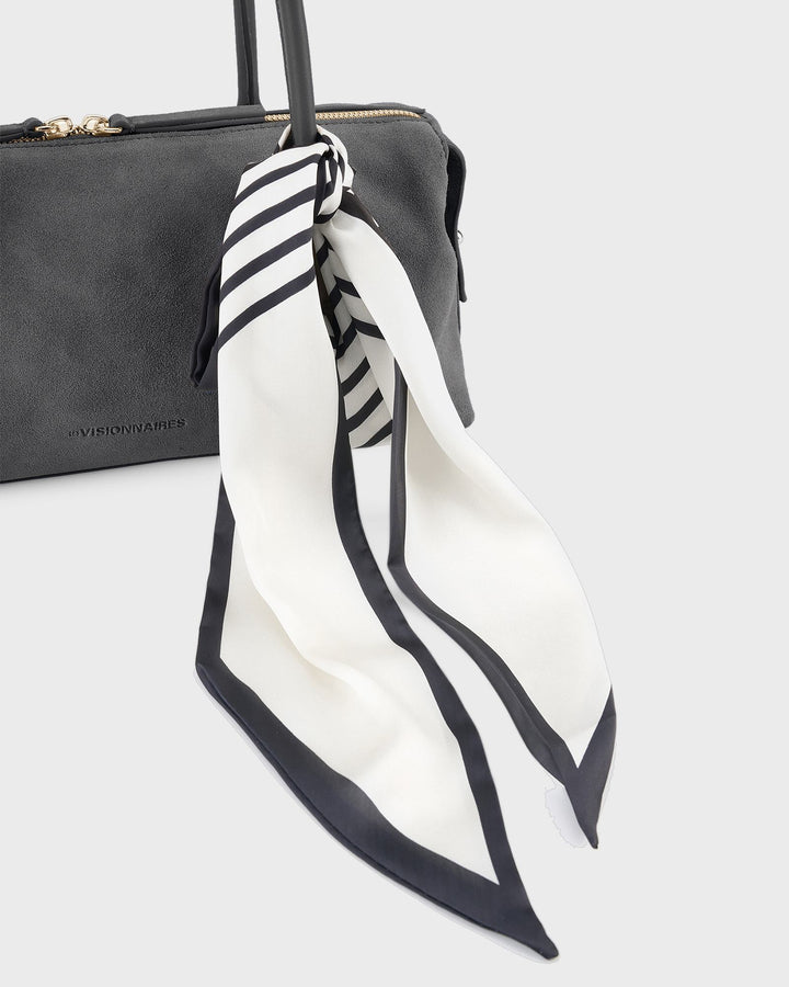 Les Visionnaires Handtasche Hazel Baguette Cozy Scarf Asphalte – Bild 3
