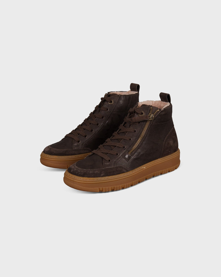 Hightop Sneaker Samtziege Nut