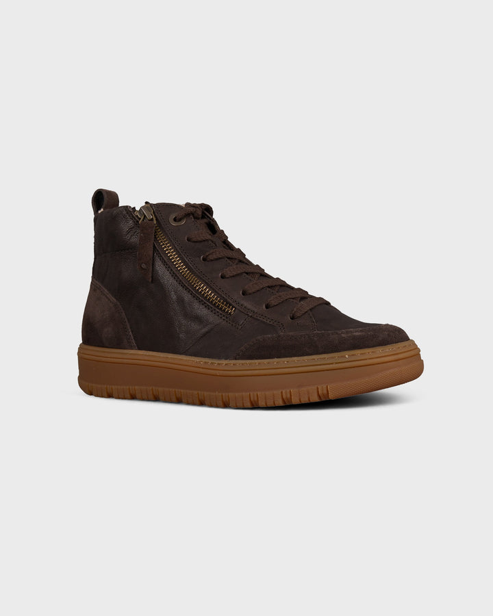 Hightop Sneaker Samtziege Nut