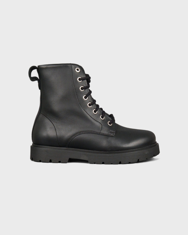 Birkenstock Schuhe Highwood Mid Lace Natural Leather Black