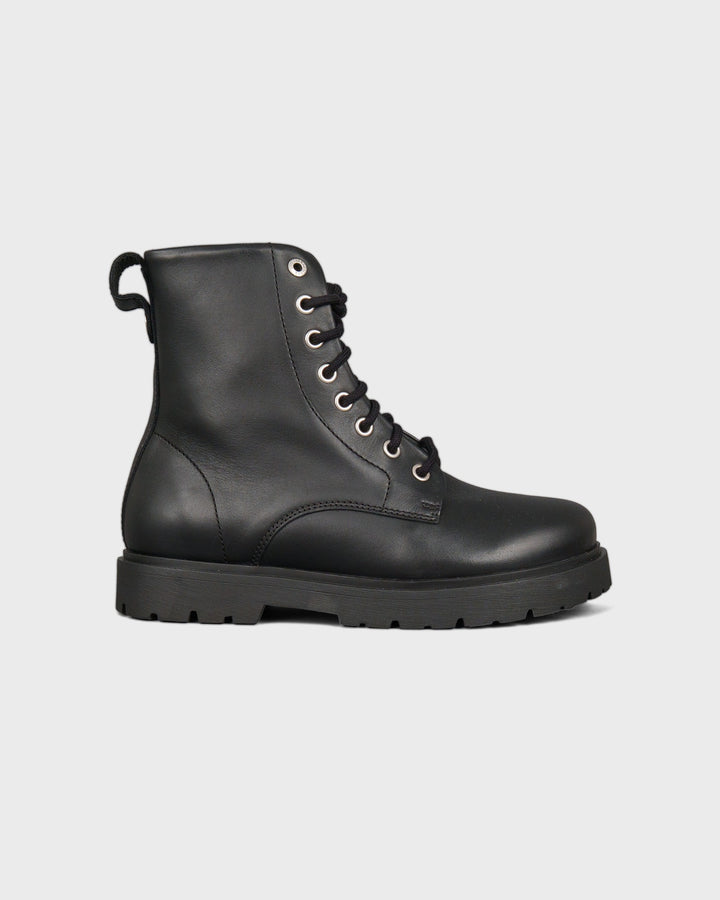 Birkenstock Schuhe Highwood Mid Lace Natural Leather Black