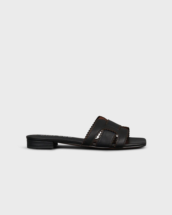 Holly Flat Sandal Black