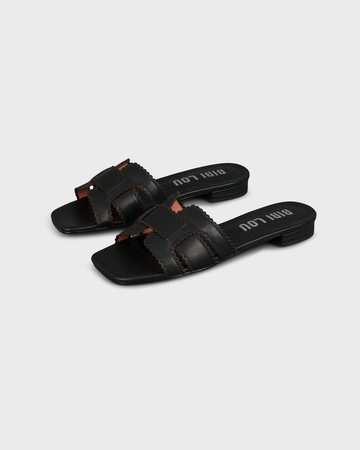 Holly Flat Sandal Black