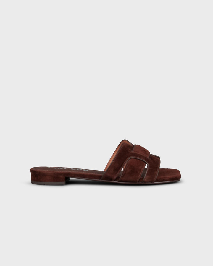 Holly Flat Sandal Dark Brown