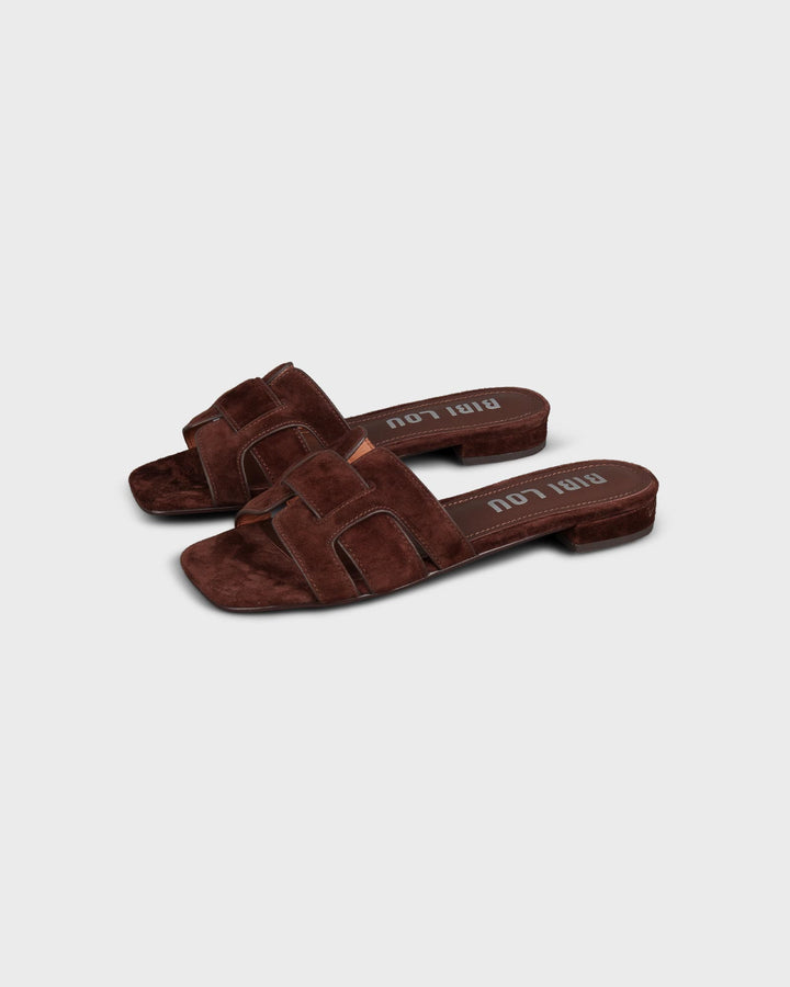 Holly Flat Sandal Dark Brown