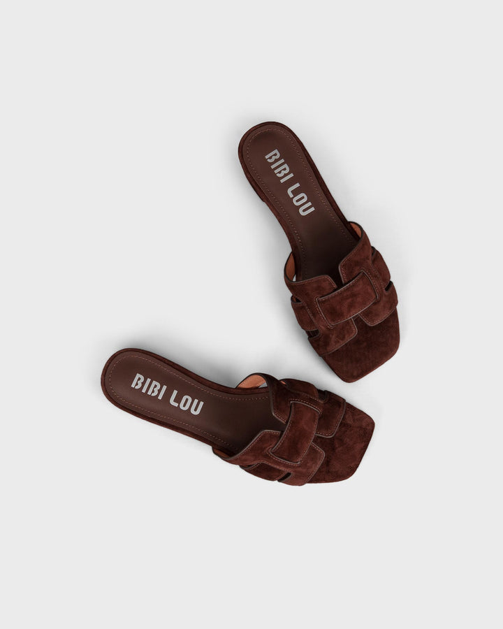 Holly Flat Sandal Dark Brown