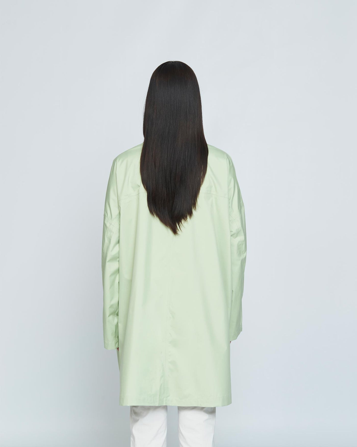 Taped Seam Oversize Trench Light Green myMEID