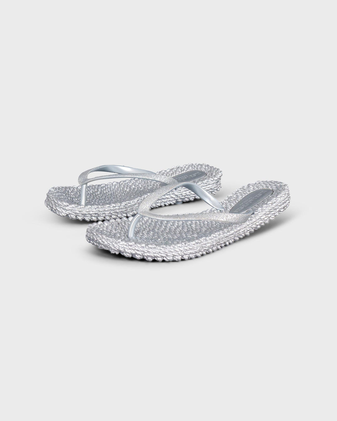 Flip Flop With Glitter Silver