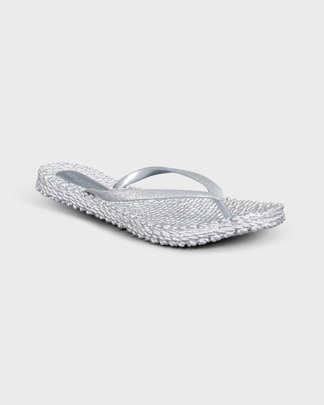 Flip Flop With Glitter Silver