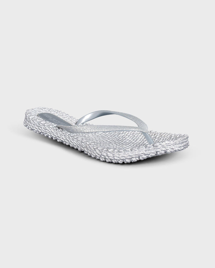 Flip Flop With Glitter Silver