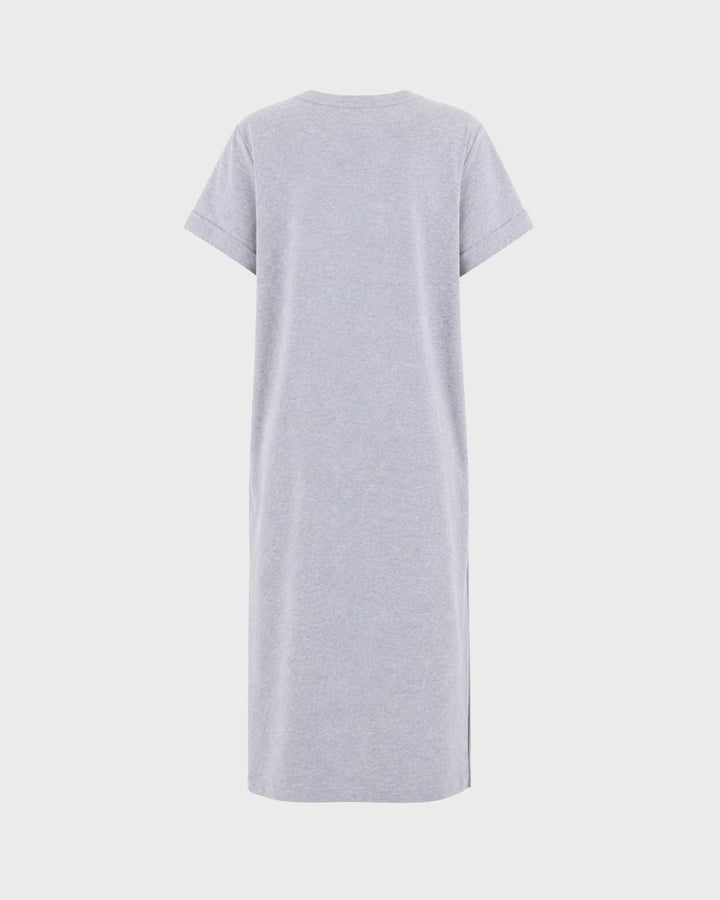 Juli Maxi T-Shirt Dress Grey Melange