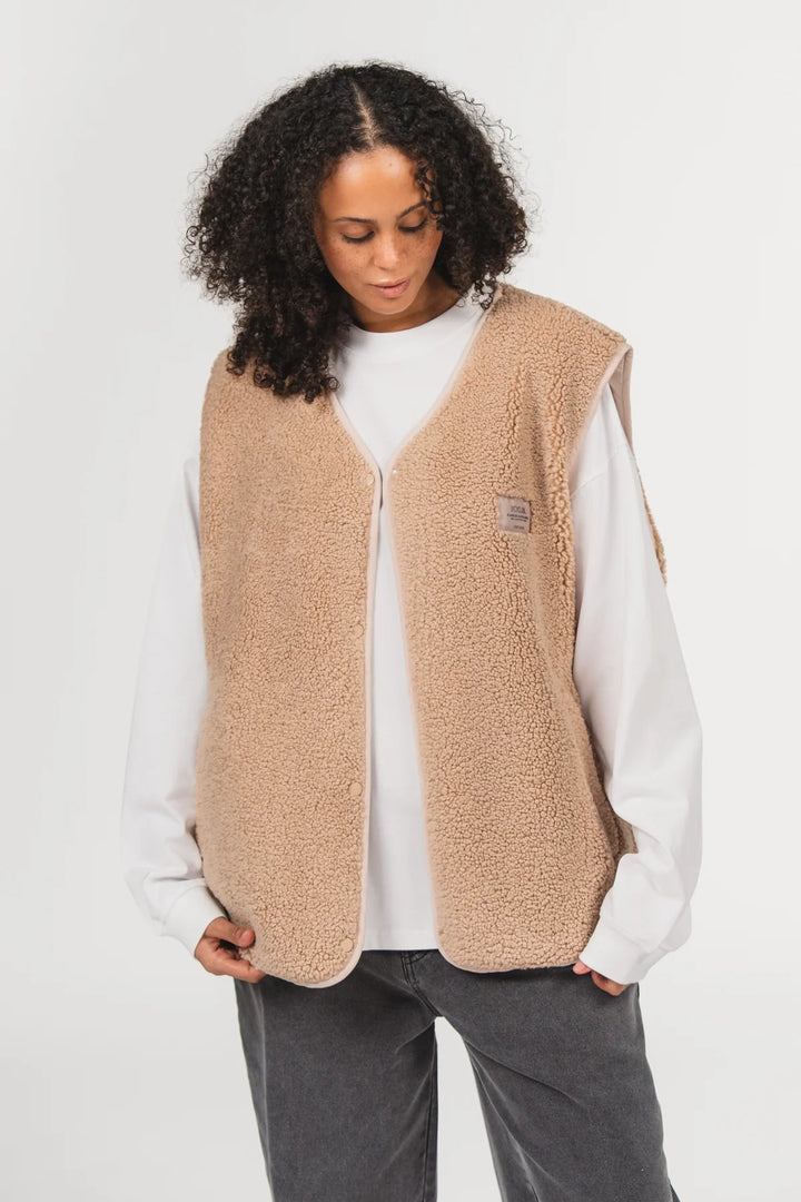Teddy Vest Beige