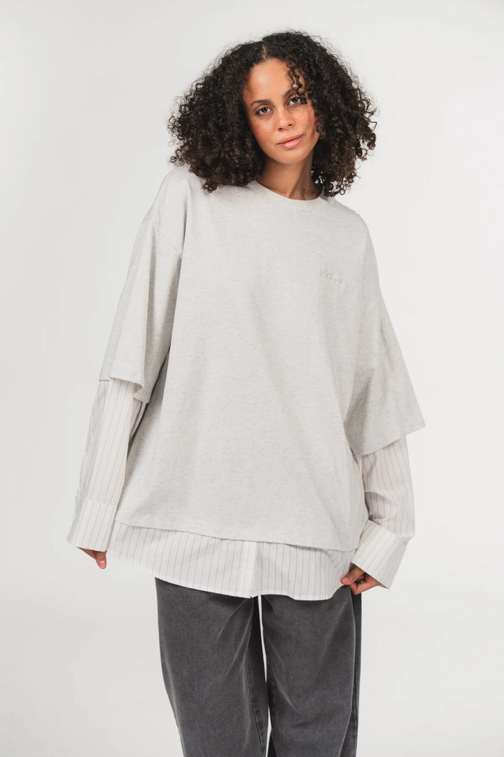 Longsleeve Layered Grey