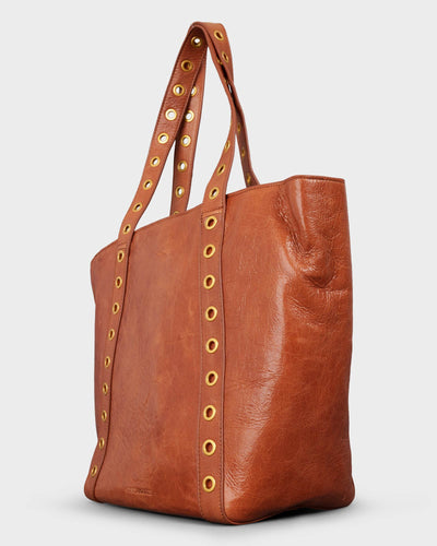 Les Visionnaires Handtasche Elaine Rivets Cognac myMEID