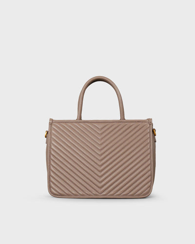 Les Visionnaires Tasche Lena Quilting Taupe Brown myMEID