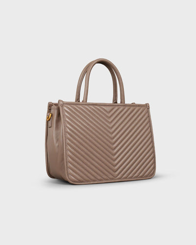 Les Visionnaires Tasche Lena Quilting Taupe Brown myMEID
