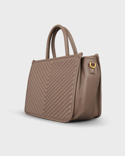 Les Visionnaires Tasche Lena Quilting Taupe Brown myMEID