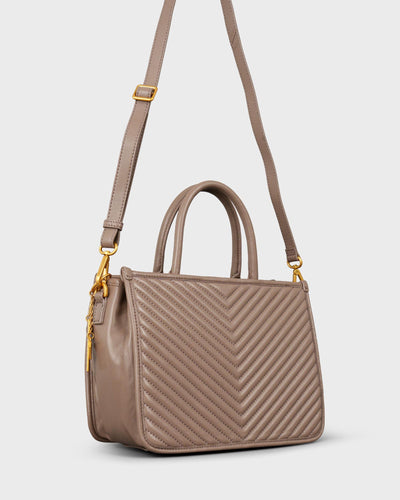 Les Visionnaires Tasche Lena Quilting Taupe Brown myMEID