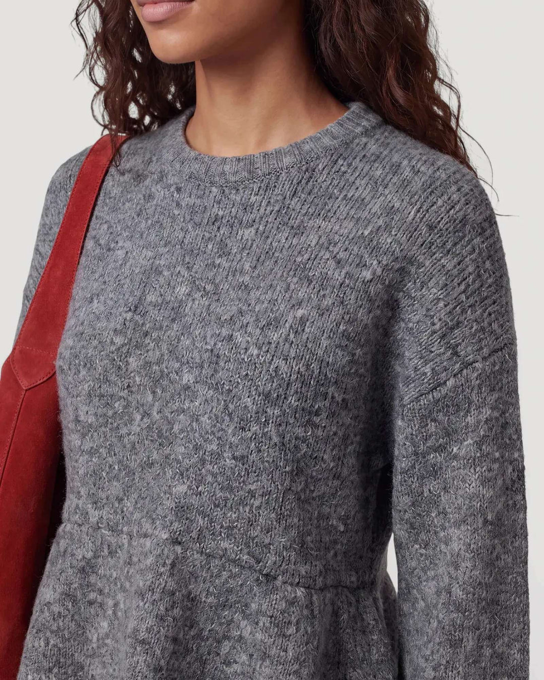 EDITED Pullover Licia Jumper Grey Melange – Bild 4