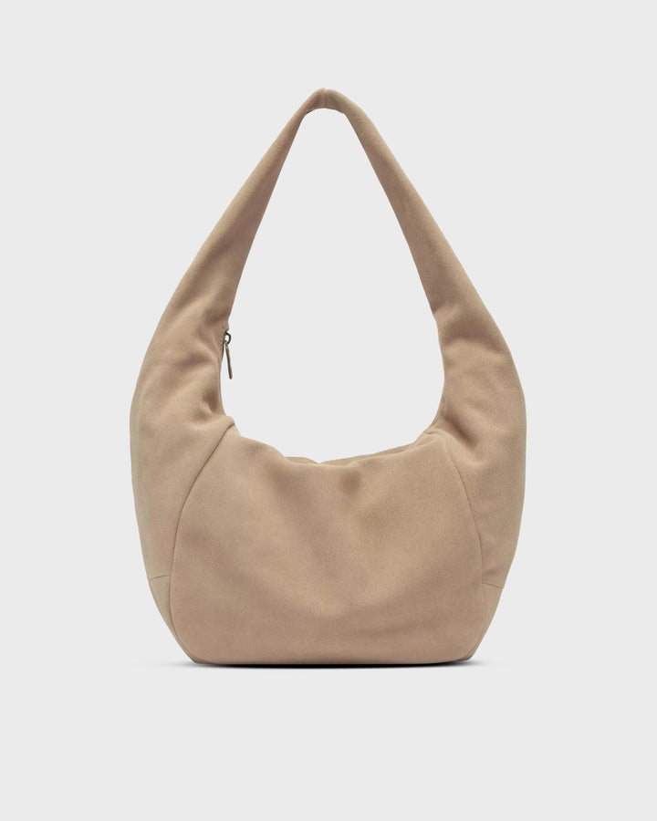 Farrah Suede Hobo M Beige