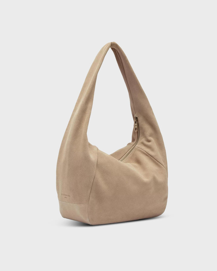 Farrah Suede Hobo M Beige