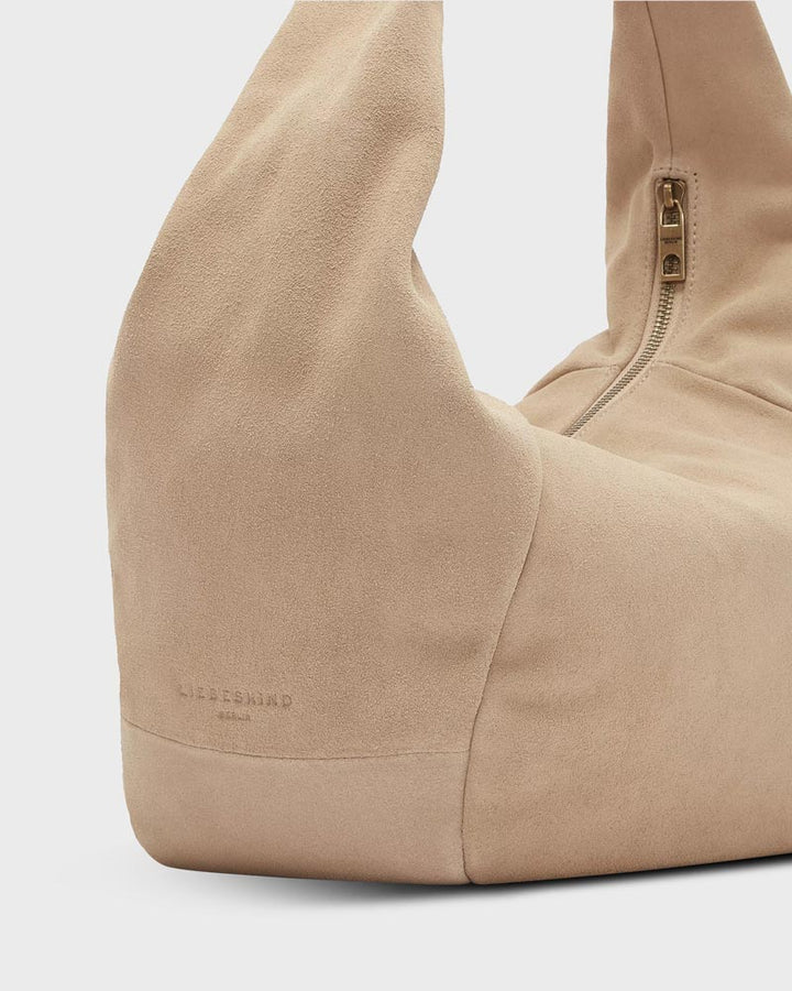 Farrah Suede Hobo M Beige