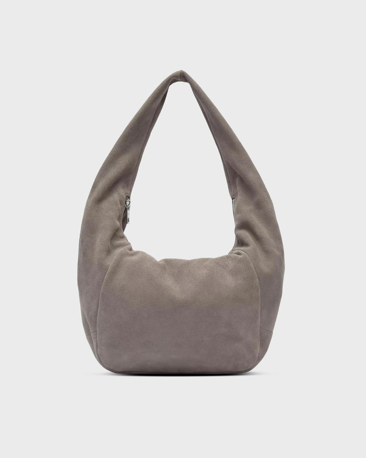 Farrah Suede Hobo M Neutral Gray